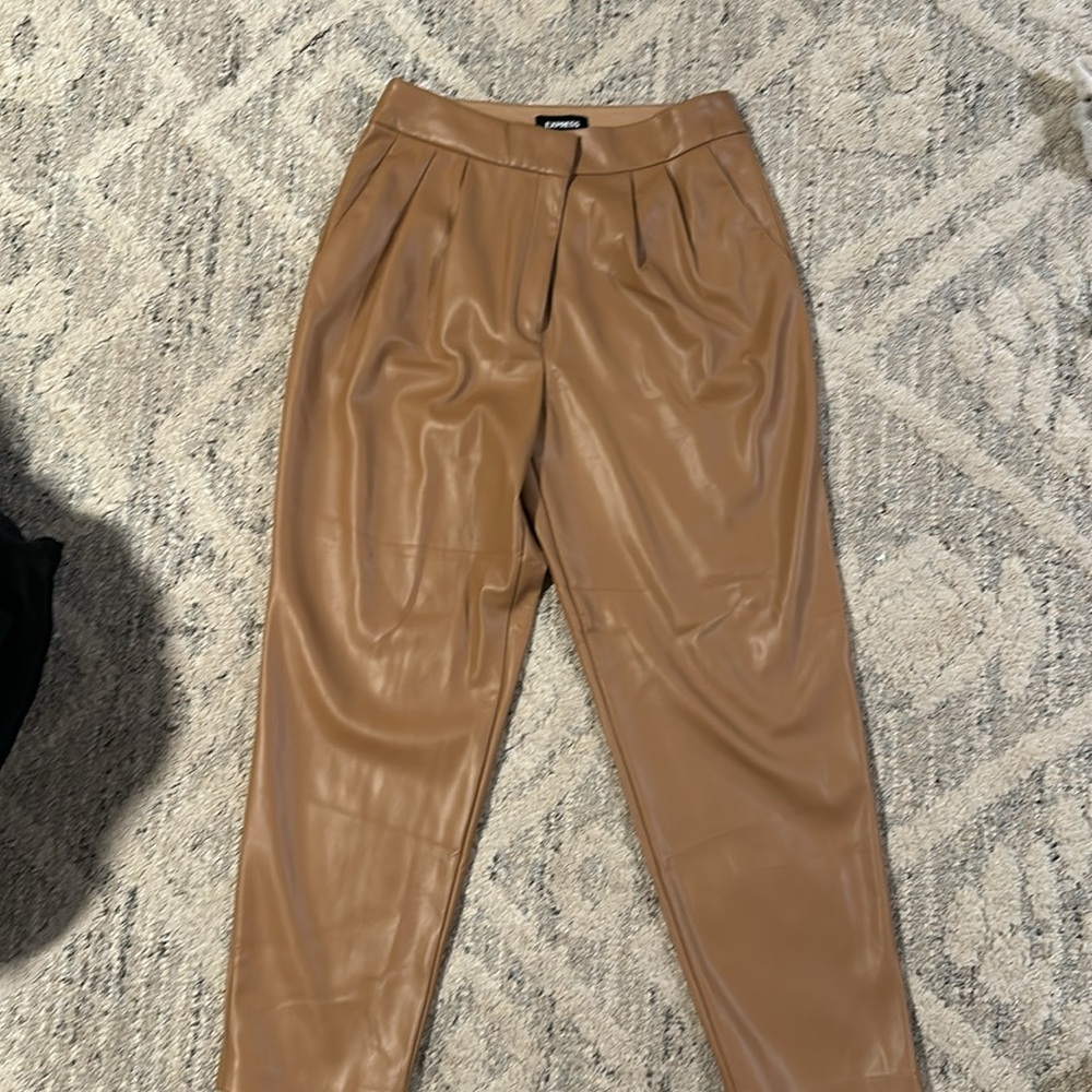 Express brown leather pants - Picture 5 of 5